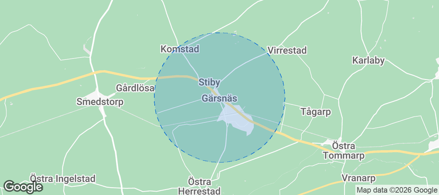 Gärsnäs Airbnb map